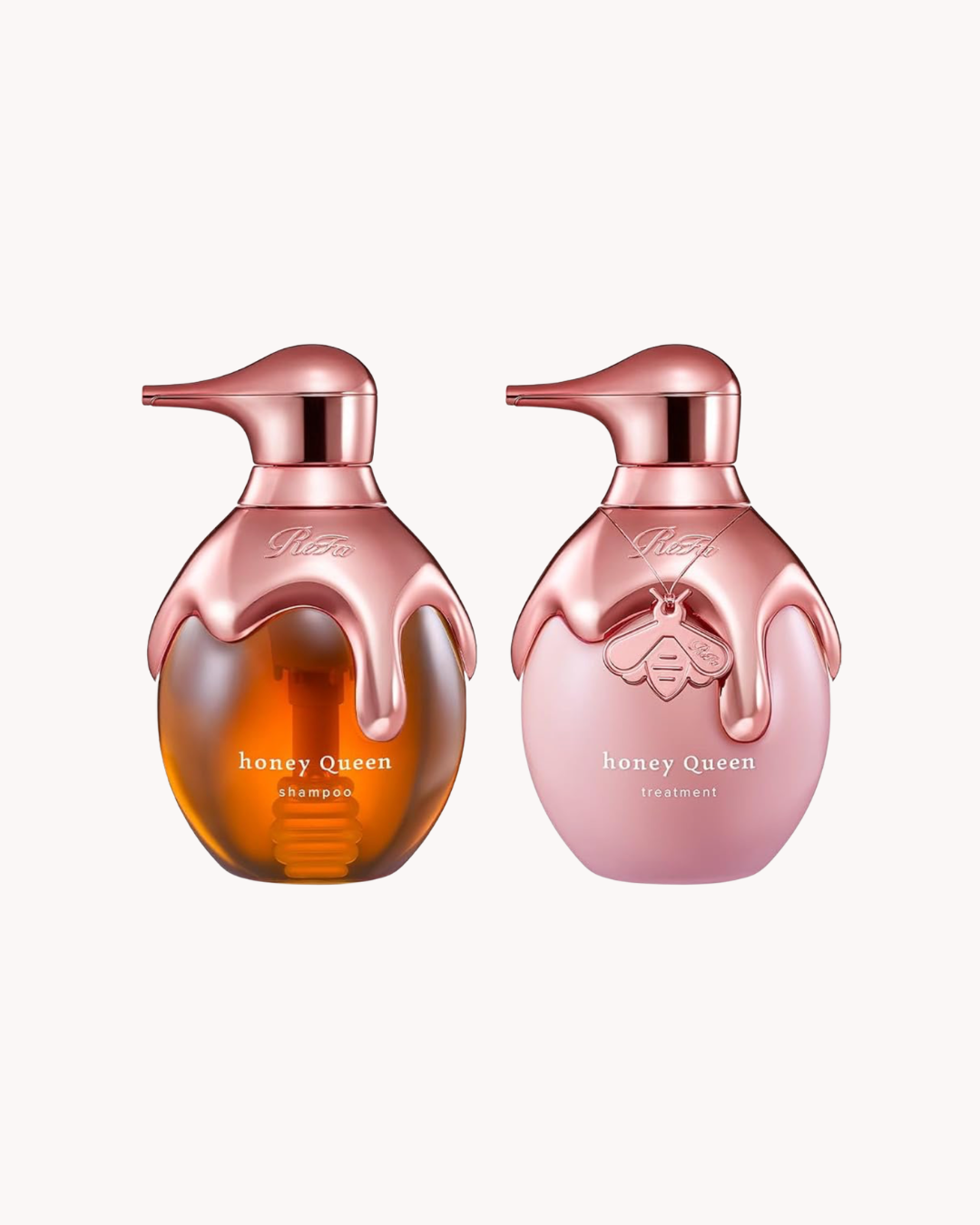 ReFa Honey Queen Shampoo Rose + Treatment Rose — Duo para Cabelos com Frizz e Falta de Hidratação 500ml + 500g