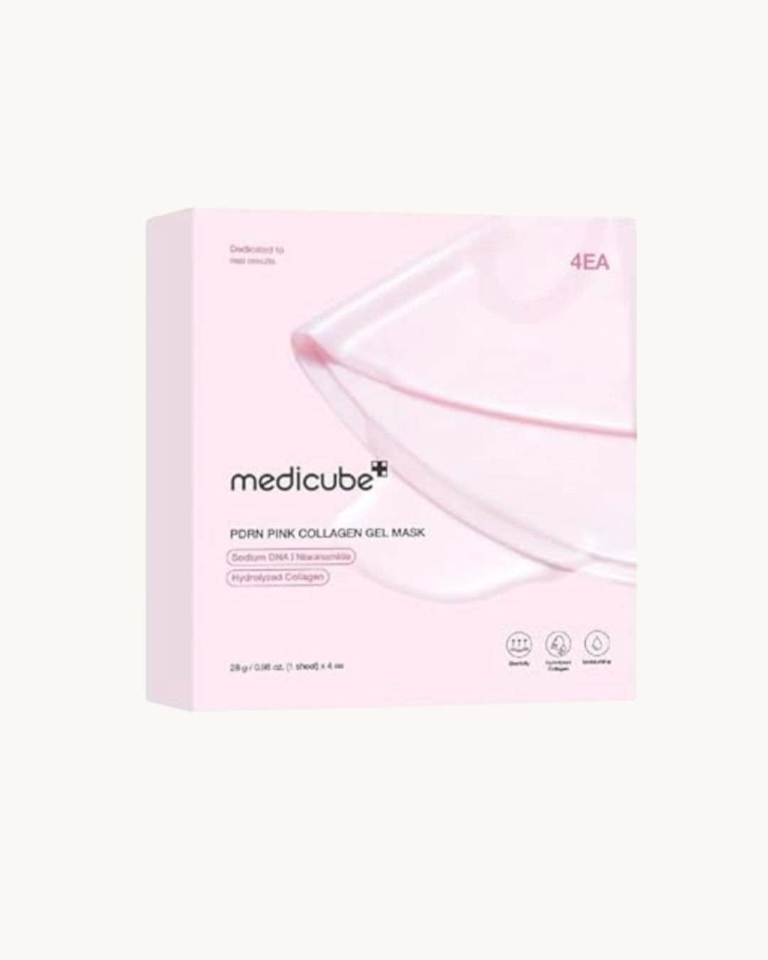 Medicube PDRN Pink Collagen Gel Mask — Máscara Facial em Gel de Colágeno e PDRN 4 unidades