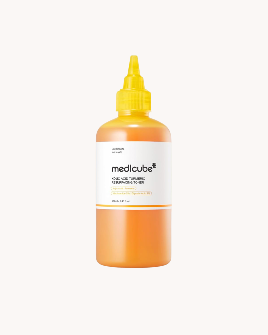 Medicube Kojic Acid Turmeric Resurfacing Toner — Lotion Esfoliante Iluminadora para Rosto e Corpo 250 ml