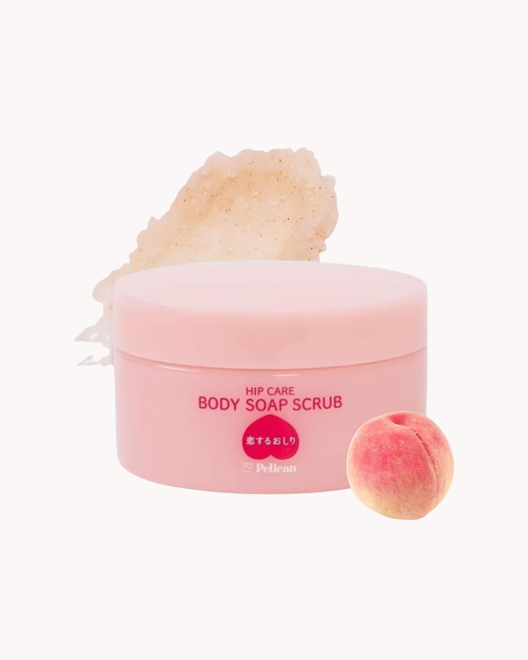 Pelican Koisuru Oshiri Hip Care Body Soap Scrub — Sabonete Esfoliante Corporal de Pêssego 180 g