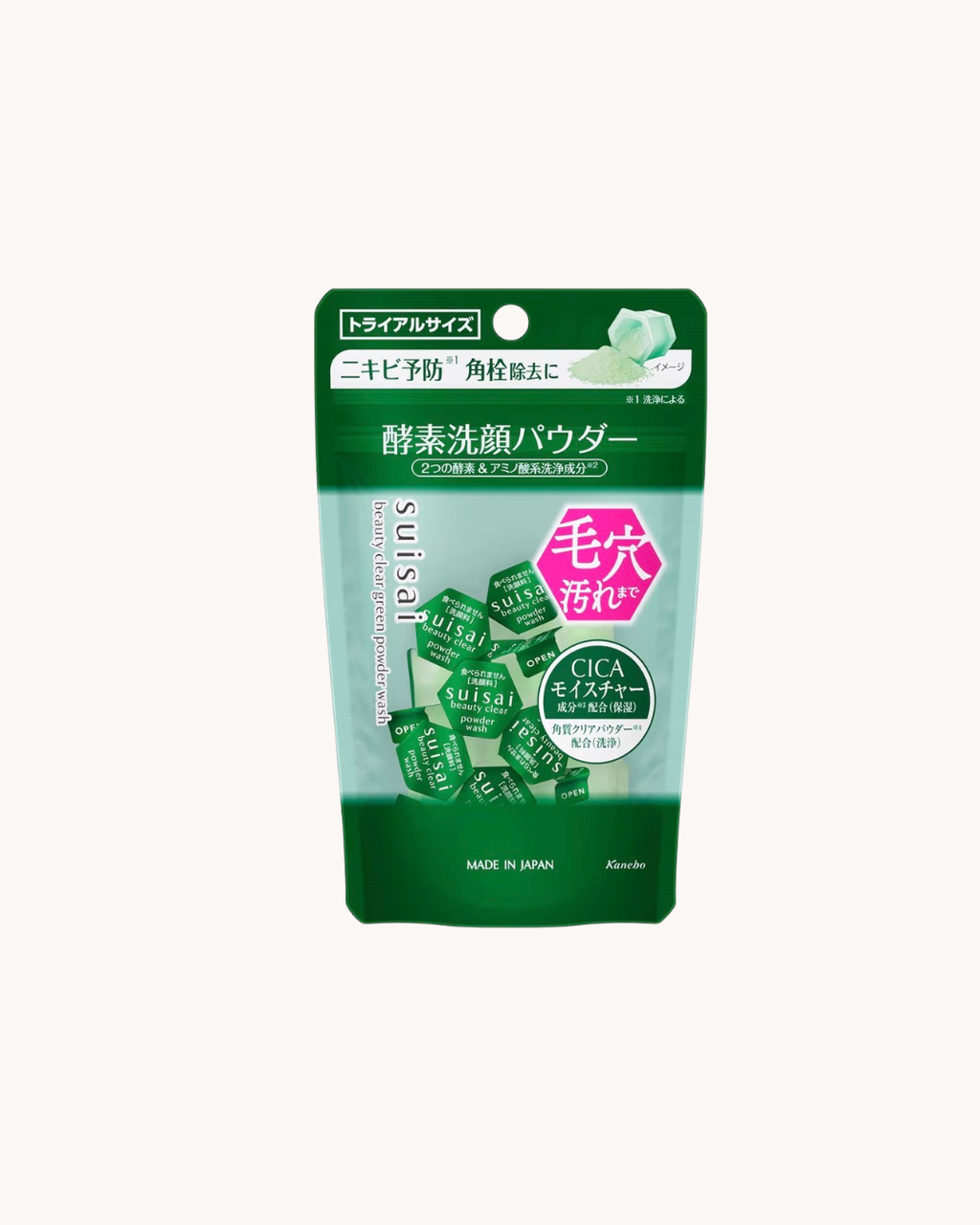 Suisai Beauty Clear Green Powder Wash — Pó de Limpeza Facial Enzimático