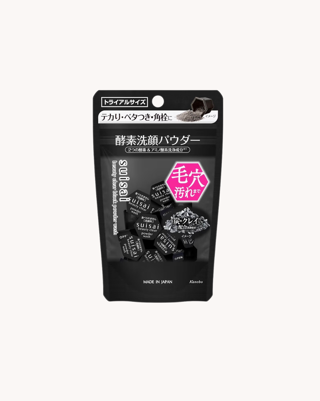 Suisai Beauty Clear Black Powder Wash — Pó de Limpeza Facial Enzimático Detox