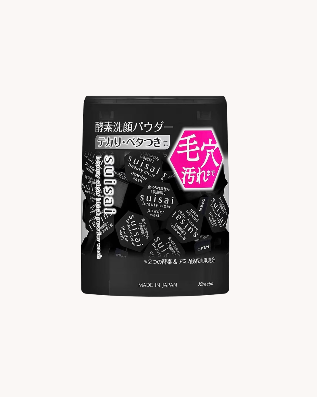 Suisai Beauty Clear Black Powder Wash — Pó de Limpeza Facial Enzimático Detox